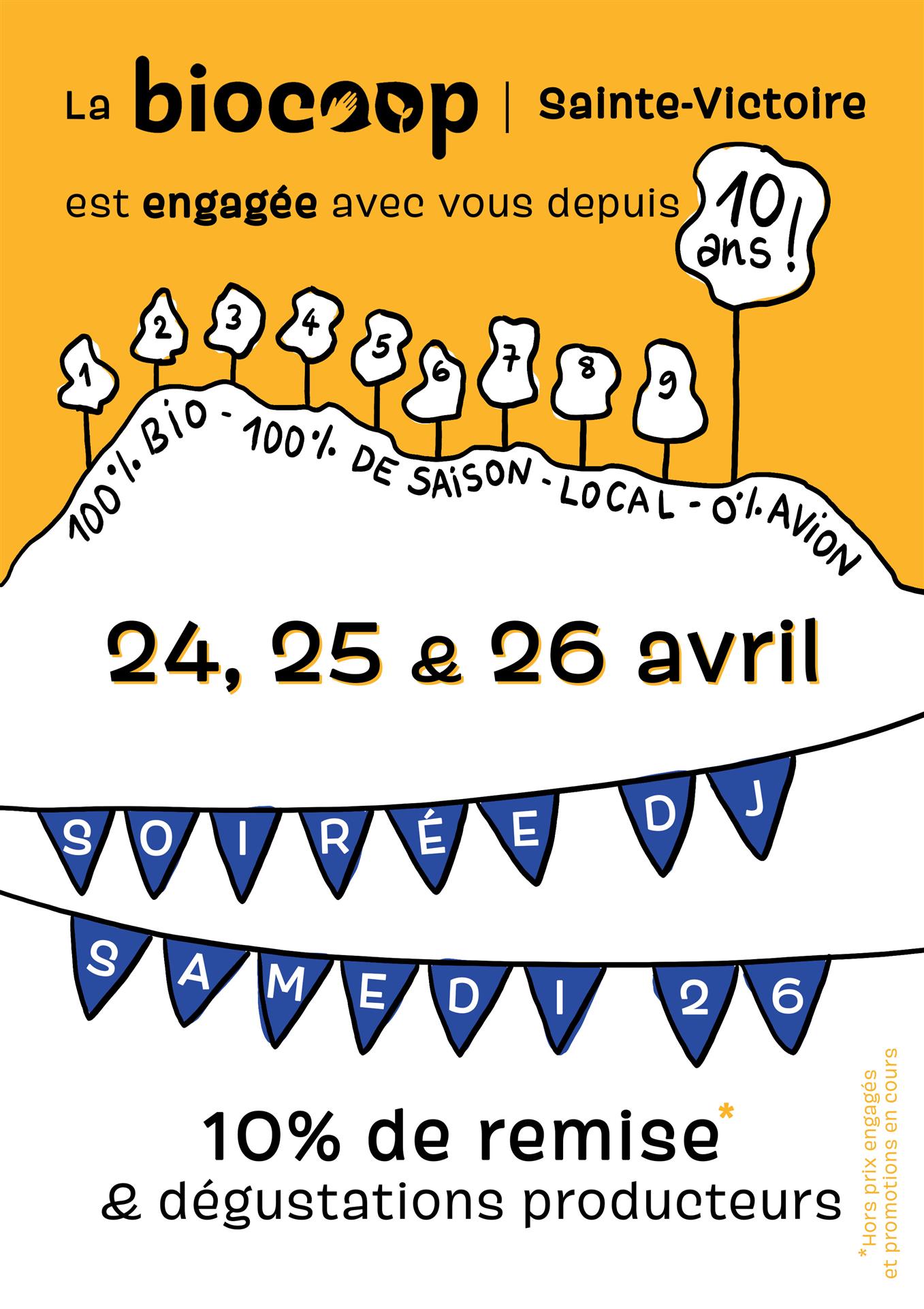 Votre magasin BIOCOOP Sainte-Victoire fête ses 10 ans !!!