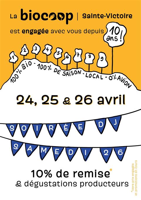 Pour nos 10 ans, nos producteurs seront à nos côtés 