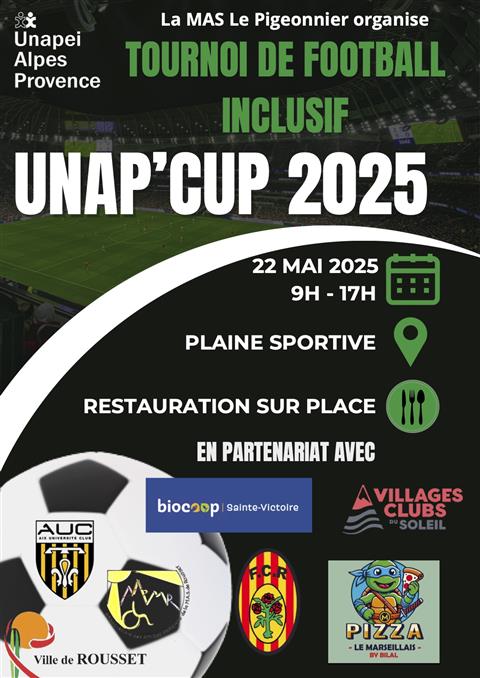Partenaire du tournoi de football inclusif UNAP'CUP à Rousset